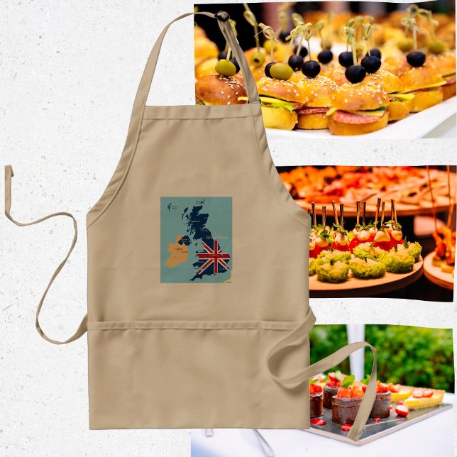 Avental Mapa Do Excelente Reino Unido Apron (Criador carregado)