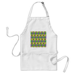 Avental Mardi Gras Harlequin Fleur De Lis