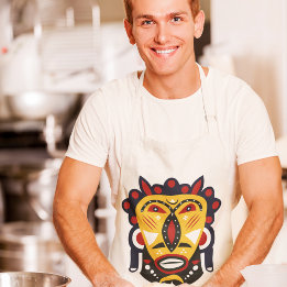 Avental Máscara tribal de Kuba