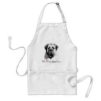 Avental Mastiff Happy Face Apron