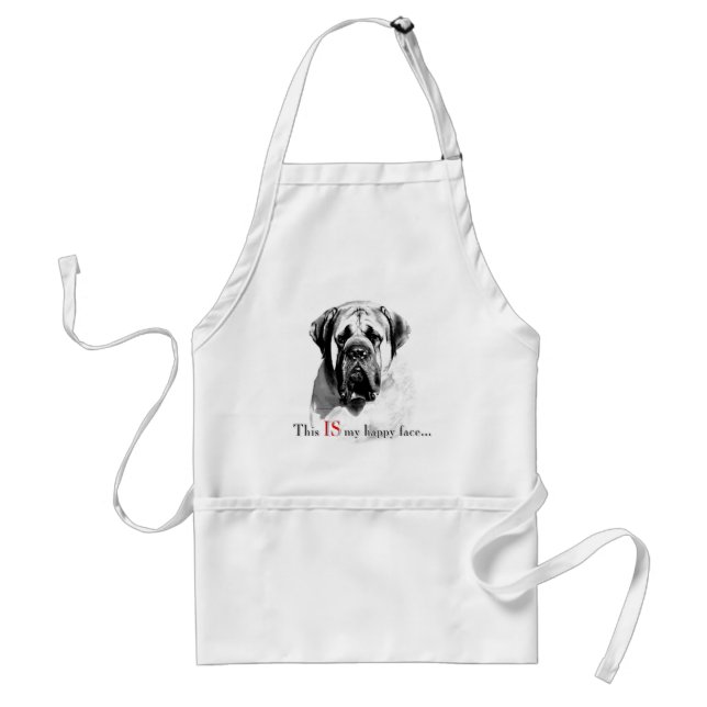 Avental Mastiff Happy Face Apron (Frente)