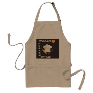 Avental Melhor Chef do Mundo Meu Pai Khaki Adulto Apron