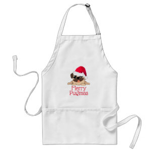 Avental Merry Pugmas Standard Apron