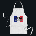 Avental mestre da grade com bandeira francesa<br><div class="desc">Avental mestre da grade com bandeira francesa. CHURRASCO/presente do assado para homens.</div>