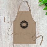 Avental Metal Gear Cog Apron<br><div class="desc">Uma engrenagem de metal com todos os dentes é o que é esse design legal. Há algo sobre uma engrenagem que captura os interesses dos outros. Este design de engrenagens metálicas parece excelente neste avental. Perfeito para si mesmo ou como presente</div>
