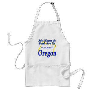 Avental Meus coração & alma estão em Oregon