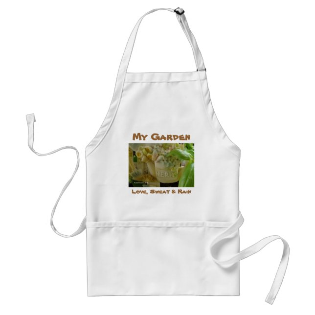 Avental Meus Jardins - Amor, Suor e Chuva - Apron (Frente)