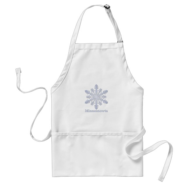 Avental Minnesnowta Blue Snowflake (Frente)