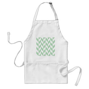 Avental Mint Green Herringbone Pattern