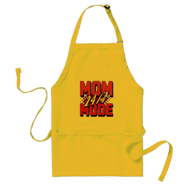 Avental Modo Mãe 24/7" Super-mãe Apron (Frente)