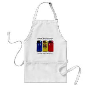 Avental Moldávia Flag Spice Jars Apron
