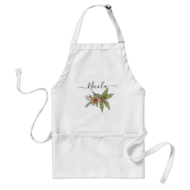 Avental Monogram Baking Apron - Custom Chef with Pockets (Frente)