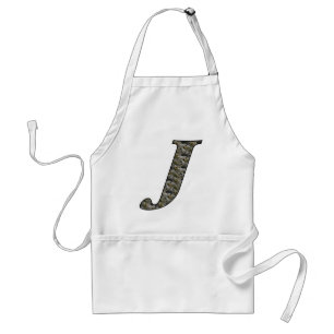 Avental Monograma Inicial J Hydrangea Apron Floral