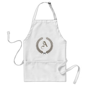 Avental Monograma Personalizado Cozinha Elegante Inicial