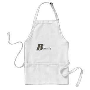 Avental Monograma Seu Nome B Hydrangea Floral Apron Branco
