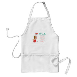 Avental Mulheres italianas engraçadas e Comida de artes c