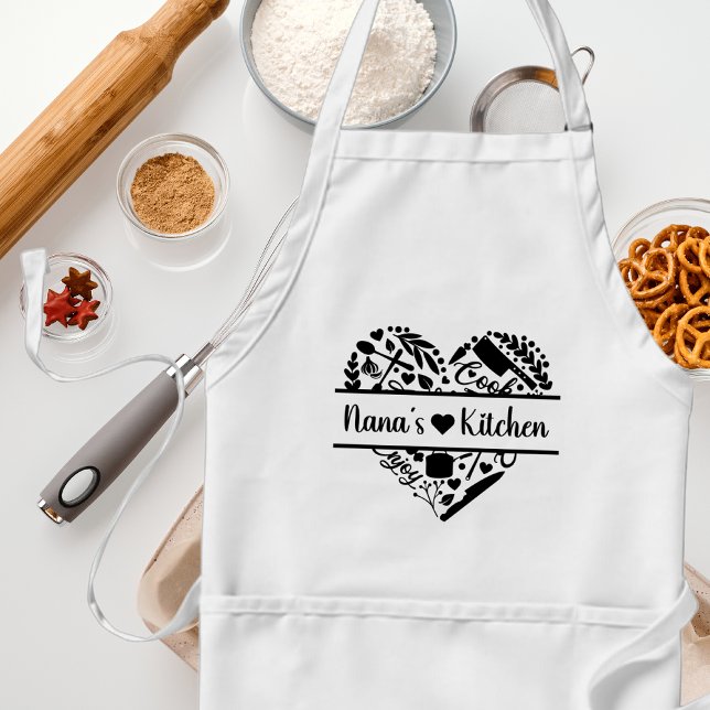Avental Nana's Kitchen Heart Apron (Criador carregado)
