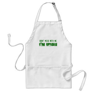 Avental Não Brinque Comigo, Sou Irlandês - Personalizável