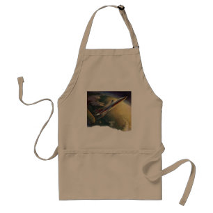 Avental Nave Espacial de Ficção Científica Vintage Avião T