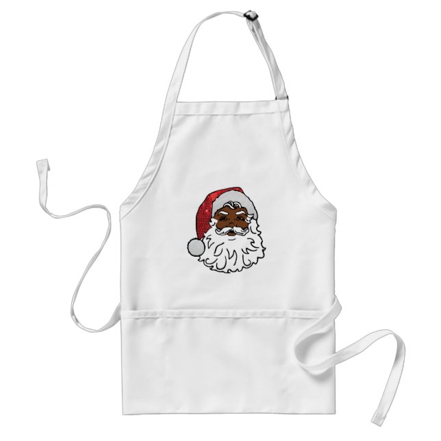 Avental negro santa claus (Frente)