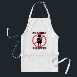 Avental Nenhuma Menina Permitida Festa de Bachelor<br><div class="desc">Nenhuma Garota Perfeita para os Aprons para o Partido dos Solteiros. Excelente para as Caras que gritam no Bachelor Party e não esqueçam o noivo! Presente engraçado para o Groom ou Presente para o Melhor Homem que Hospeda e Cozinha em uma Festa de Despedida de CHURRASCO ou faz visto de...</div>