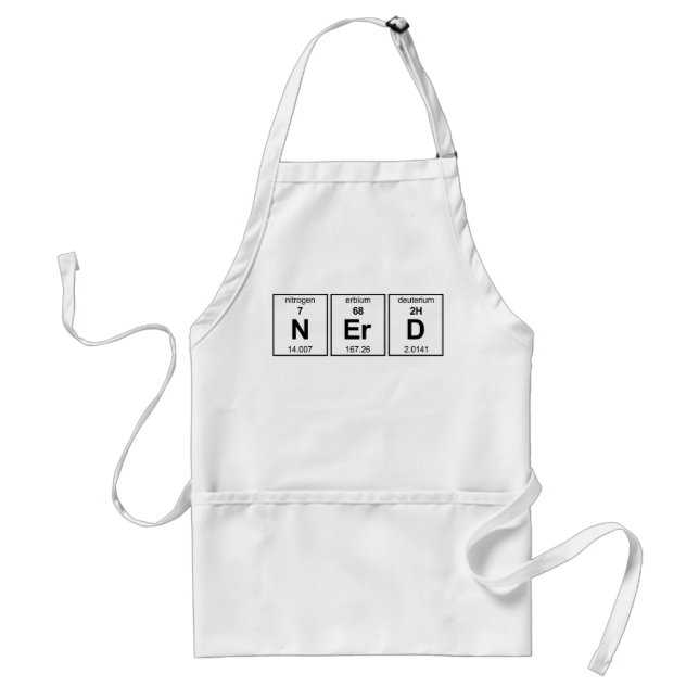 Avental Nerd Mesa periódica (Frente)