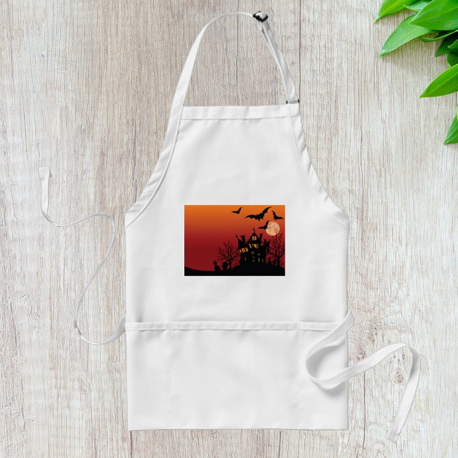 Avental Noite de Halloween de Spooky Haunted House (Criador carregado)