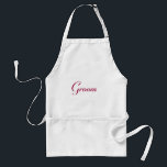 Avental Noivo<br><div class="desc">Você está procurando aquele presente especial para o casamento ou o chá de panela seguinte? Ou talvez este é um presente que você deseja que você do recebido. Nossos aventais bonitos dos noivos temperarão acima todo o comensal romântico. Igualmente veja nosso avental de harmonização da noiva para sua esposa bonita...</div>