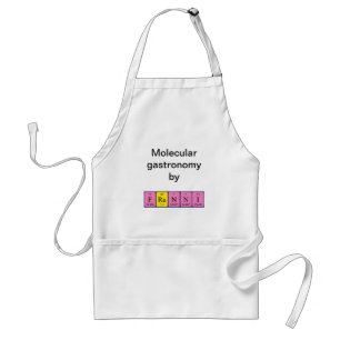Avental Nome da mesa periódica Franni apron