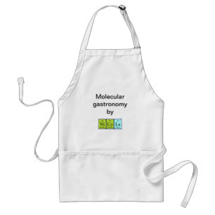 Avental Nome da mesa periódica Nicola apron