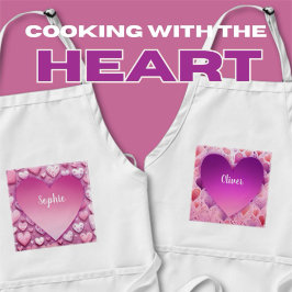 Avental Nome do Coração Roxo