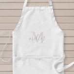 Avental Nome Moderno da Família Monogramada Baking Apron<br><div class="desc">avental na moda personalizado com um nome personalizado na caligrafia manual moderna.</div>