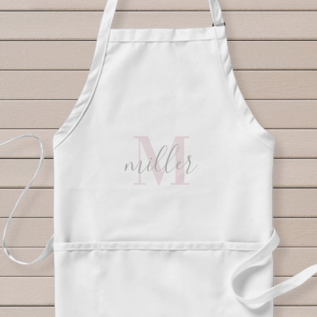 Avental Nome Moderno da Família Monogramada Baking Apron (Criador carregado)