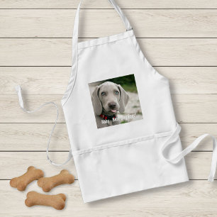 Avental Nome personalizado da foto do cão de Weimaraner e
