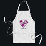 Avental Nome Personalizado do Coração do Lover de Baking<br><div class="desc">Apron Personalizado do Lover Banqueiro Rosa</div>