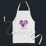 Avental Nome Personalizado do Coração do Lover de Baking<br><div class="desc">Apron Personalizado do Lover Banqueiro Rosa</div>