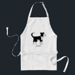 Avental Nome Personalizado do Welsh Border Collie Sheepdog<br><div class="desc">Um adorável cão-pastor negro e branco da Welsh Border Collie. Perfeito para amantes de os animais. Altere ou remova o texto para personalizar.</div>