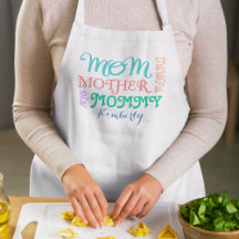 Nomes de Mãe Apron Personalizado