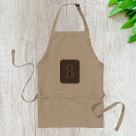 Avental Número Metálico Oito Apron<br><div class="desc">Um legal design do número oito. Este design é um design de 8 metal apertado. O número oito é definido em um retângulo metálico que tem uma reviravolta em cada canto. Muito eficaz. Este design de oito metal parece excelente neste avental. Perfeito para si mesmo ou como presente</div>
