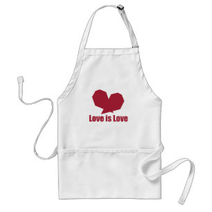Avental O amor é amor coração vermelho