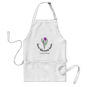 Avental O Amor Floresce Aqui Personalizar Nome Amantes de 
