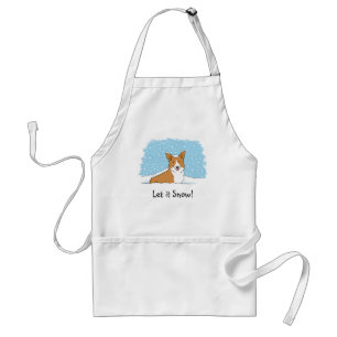 Avental O Corgi do Pembroke deixou-o nevar - feriado