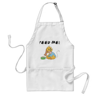 Avental O filhote de cachorro alimenta-me o camiseta e os