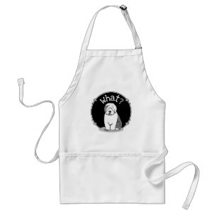 Avental O quê? Cão-Ovelha Inglês (Cinza 1) Engraçado