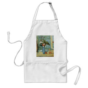 Avental O Vaso Azul (Flores e Frutas) por Paul Cezanne