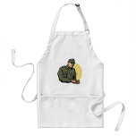 Avental Oficial Militar Soldado do Exército Retro<br><div class="desc">Entre no papel de um oficial comandante com este avental ousado e distintivo com um gráfico de um general militar vestido de uniforme de cheio. Perfeito para entusiastas militares ou para quem ama um toque de disciplina na cozinha, este avental adiciona um talento único ao seu traje de cozinhar. Quer...</div>