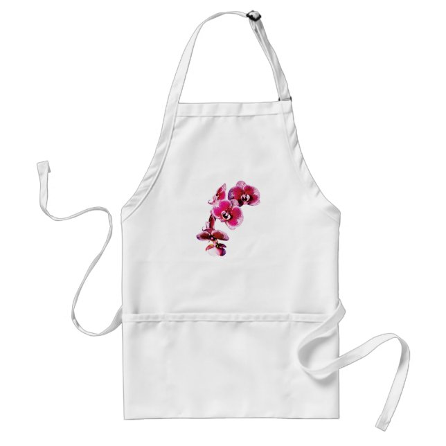 Avental Orquídeas Phalaenopsis Marrom Vibrante (Frente)