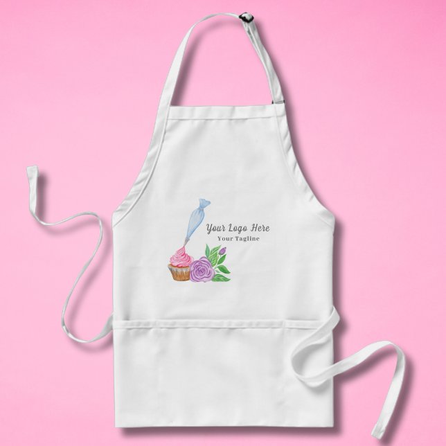 Avental Padaria de Cupcake com Frosting de Aquarela, Cater (Criador carregado)