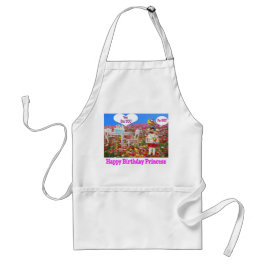 avental padrão. Feliz aniversário princesa vermelh
