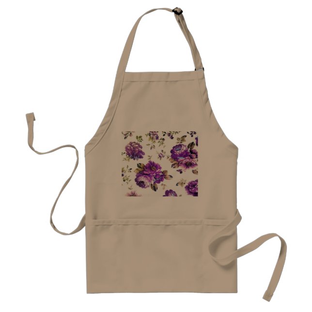 Avental Padrão Floral Violeta (Frente)